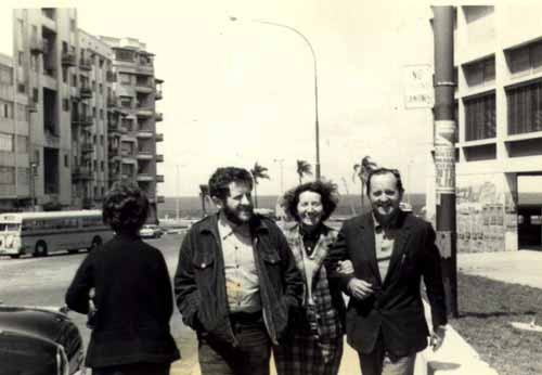 Elvio E. Gandolfo, Evelina Kern de Gandolfo y Francisco Gandolfo en Montevideo, 1971